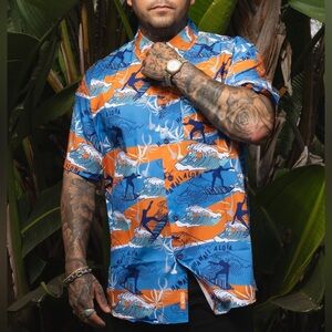 Dixxon Flannel Co. Alotta Aloha Short Sleeve Shirt Hawaii Hula Girl Beach NEW